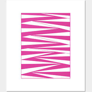 Geometric pink fan creative doodle art Posters and Art